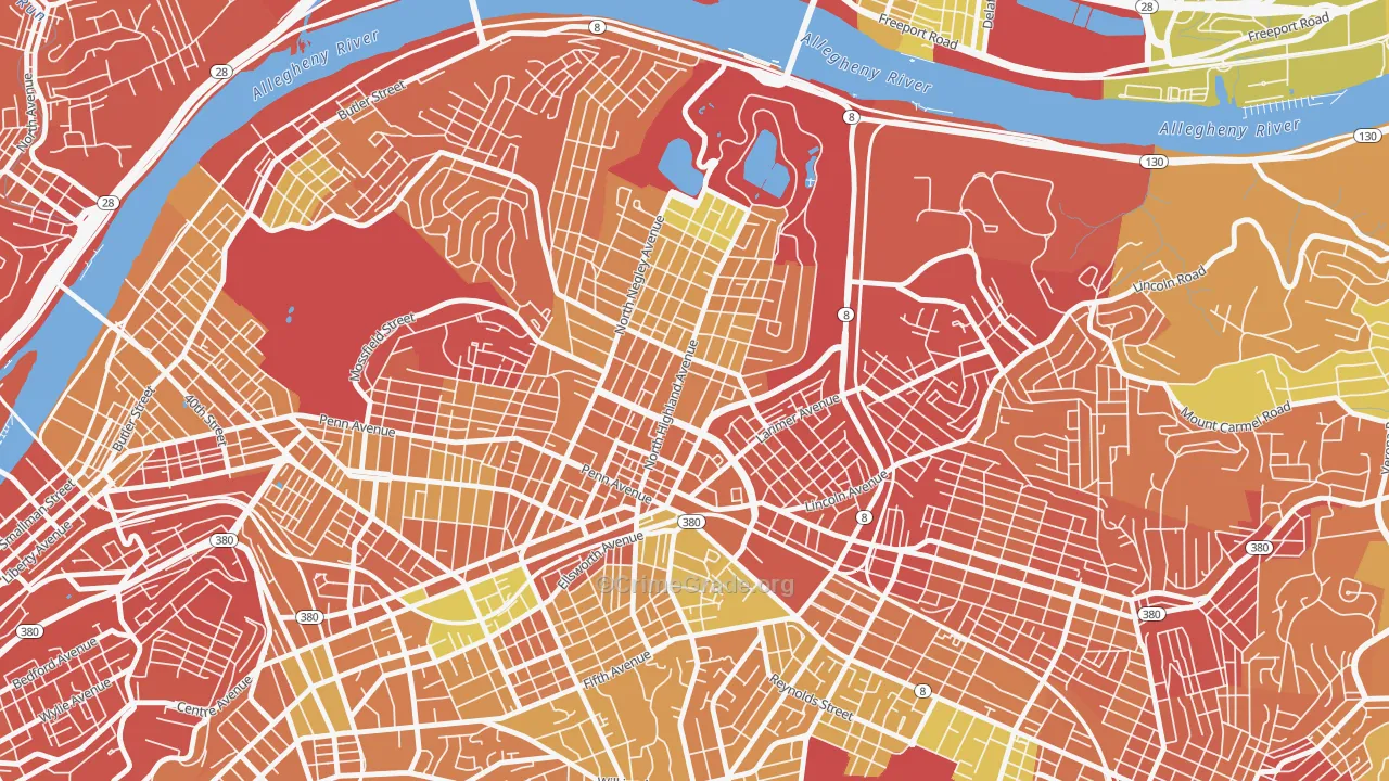 15206, PA Map of Drug-Related Crime Rates