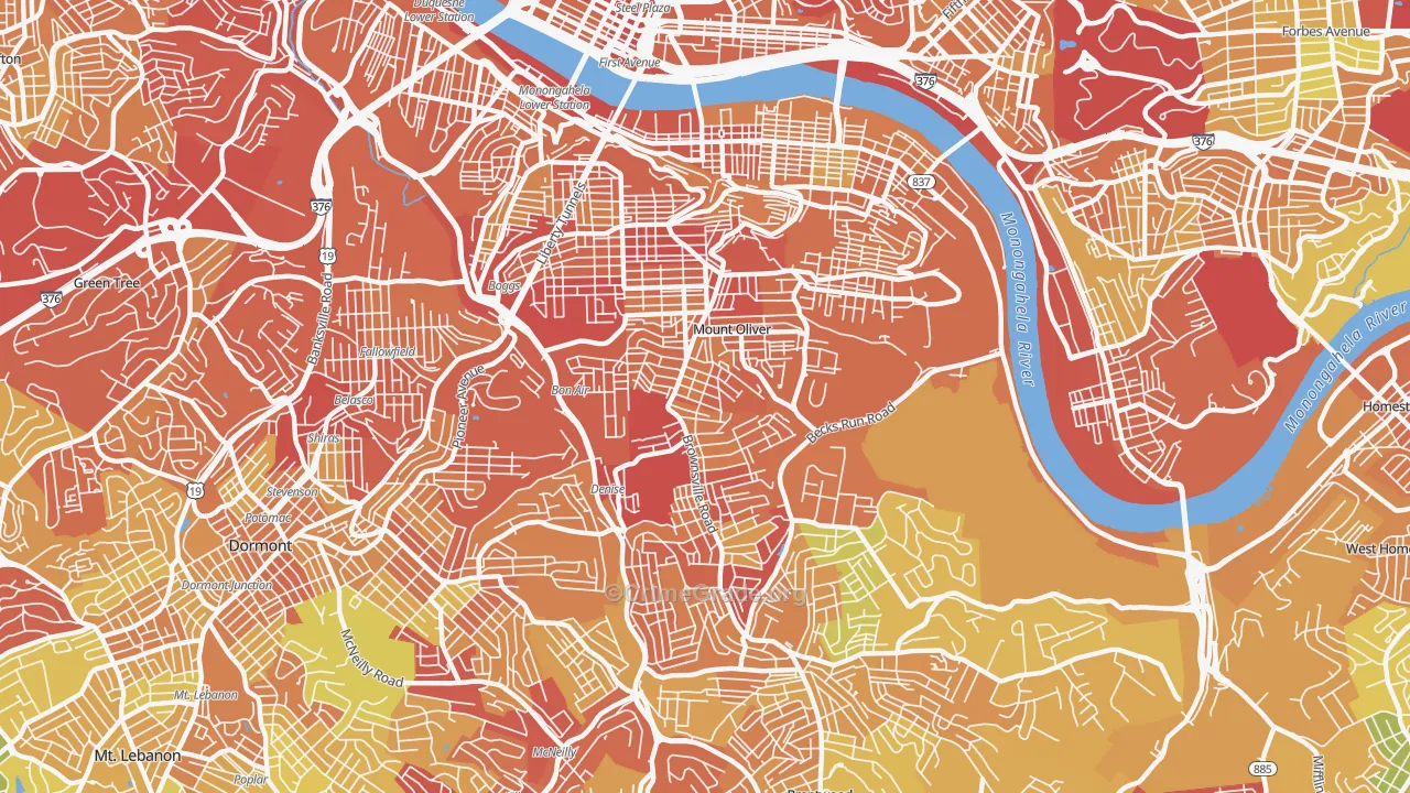 15210, PA Map of Drug-Related Crime Rates