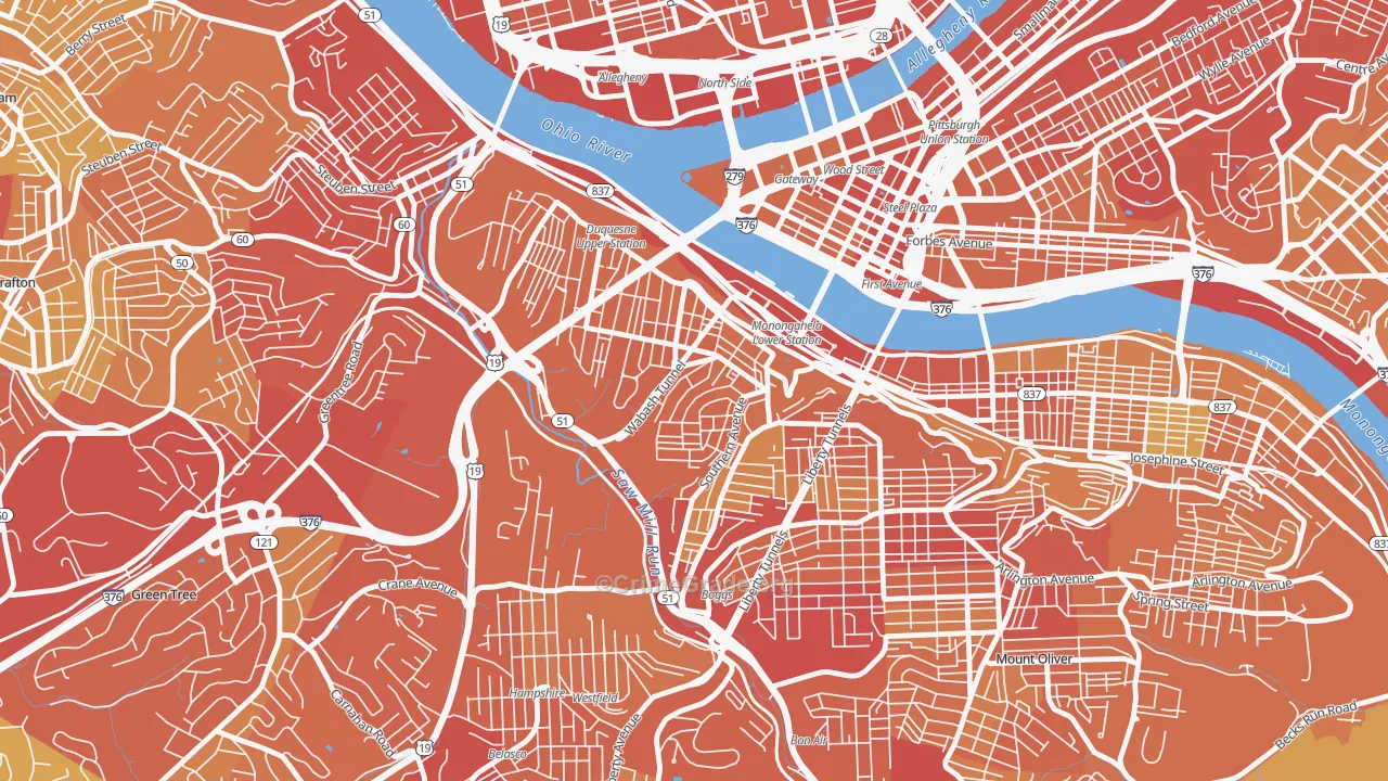 15211, PA Map of Drug-Related Crime Rates