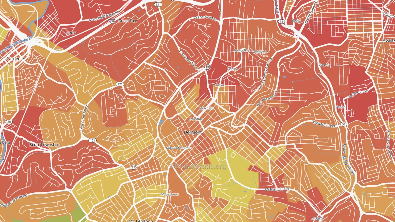 15216, PA Map of Drug-Related Crime Rates