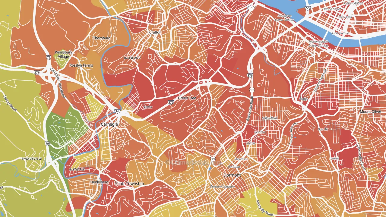 15220, PA Map of Drug-Related Crime Rates