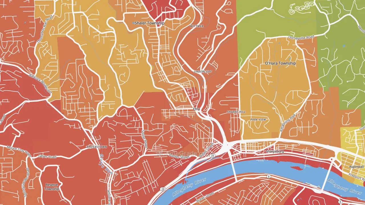 15223, PA Map of Drug-Related Crime Rates