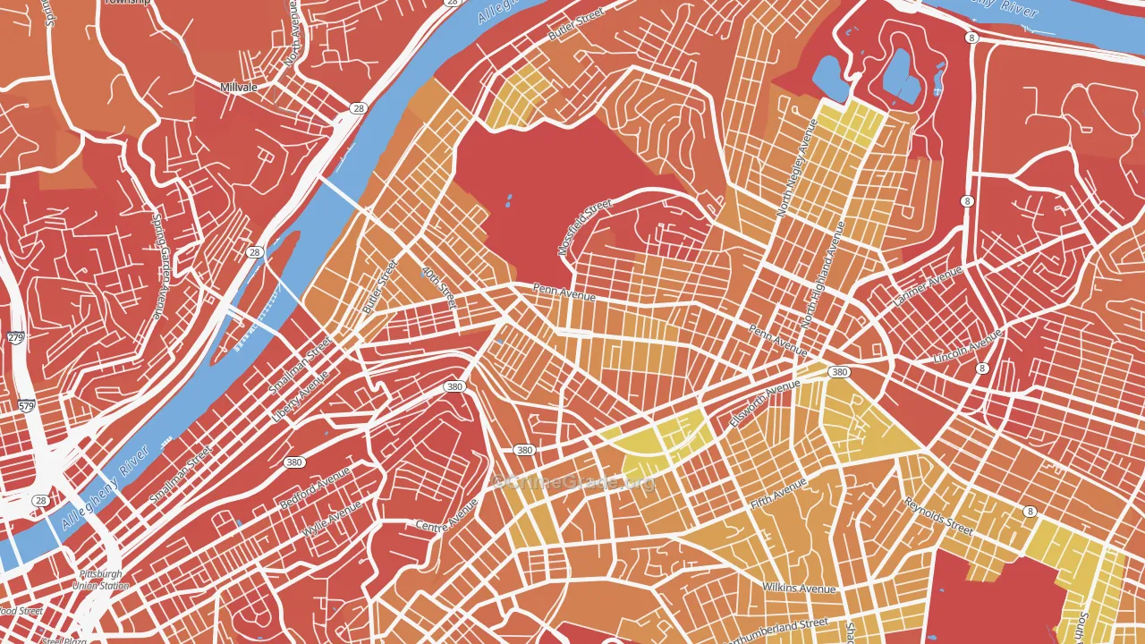 15224, PA Map of Drug-Related Crime Rates