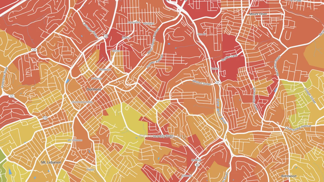 15226, PA Map of Drug-Related Crime Rates