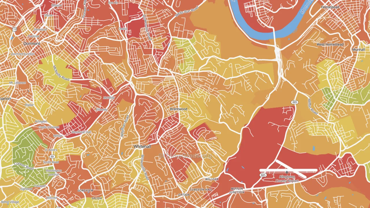 15227, PA Map of Drug-Related Crime Rates