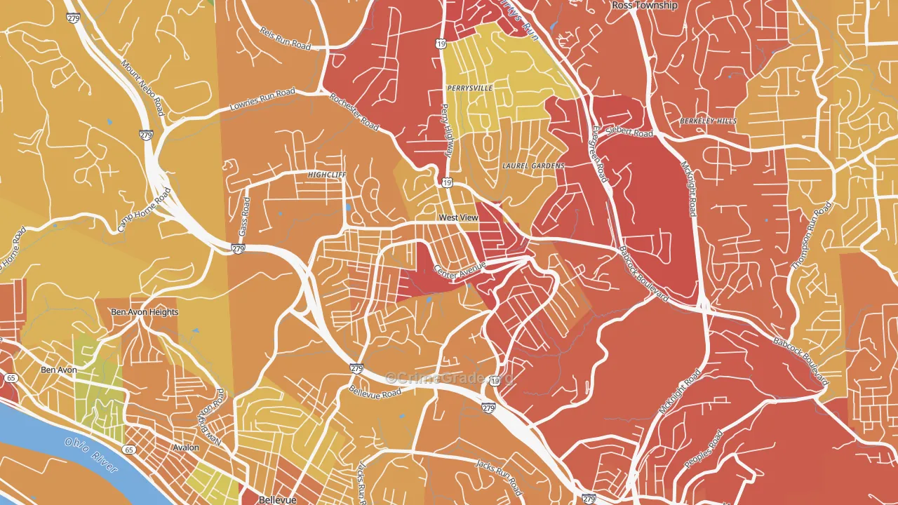 15229, PA Map of Drug-Related Crime Rates