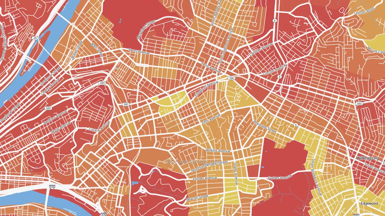 15232, PA Map of Drug-Related Crime Rates
