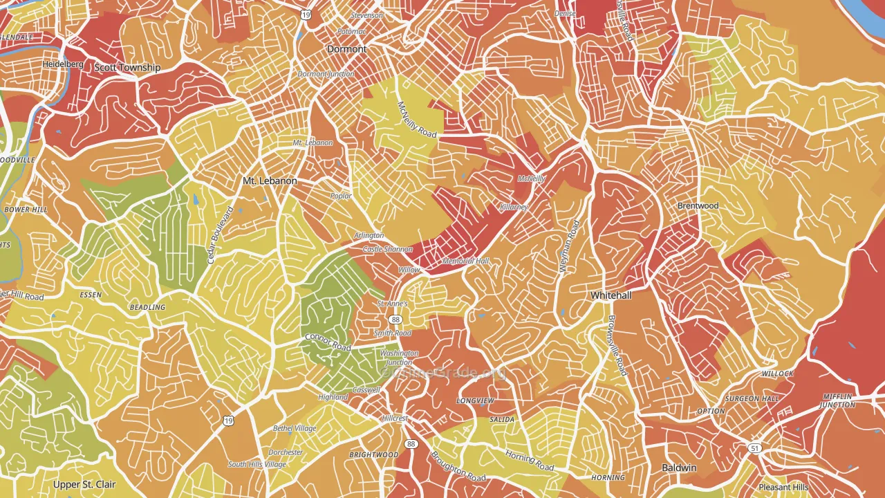 15234, PA Map of Drug-Related Crime Rates