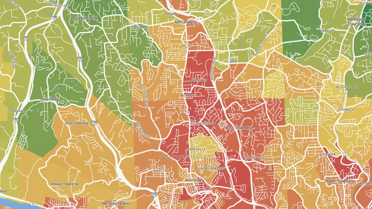 15237, PA Map of Drug-Related Crime Rates