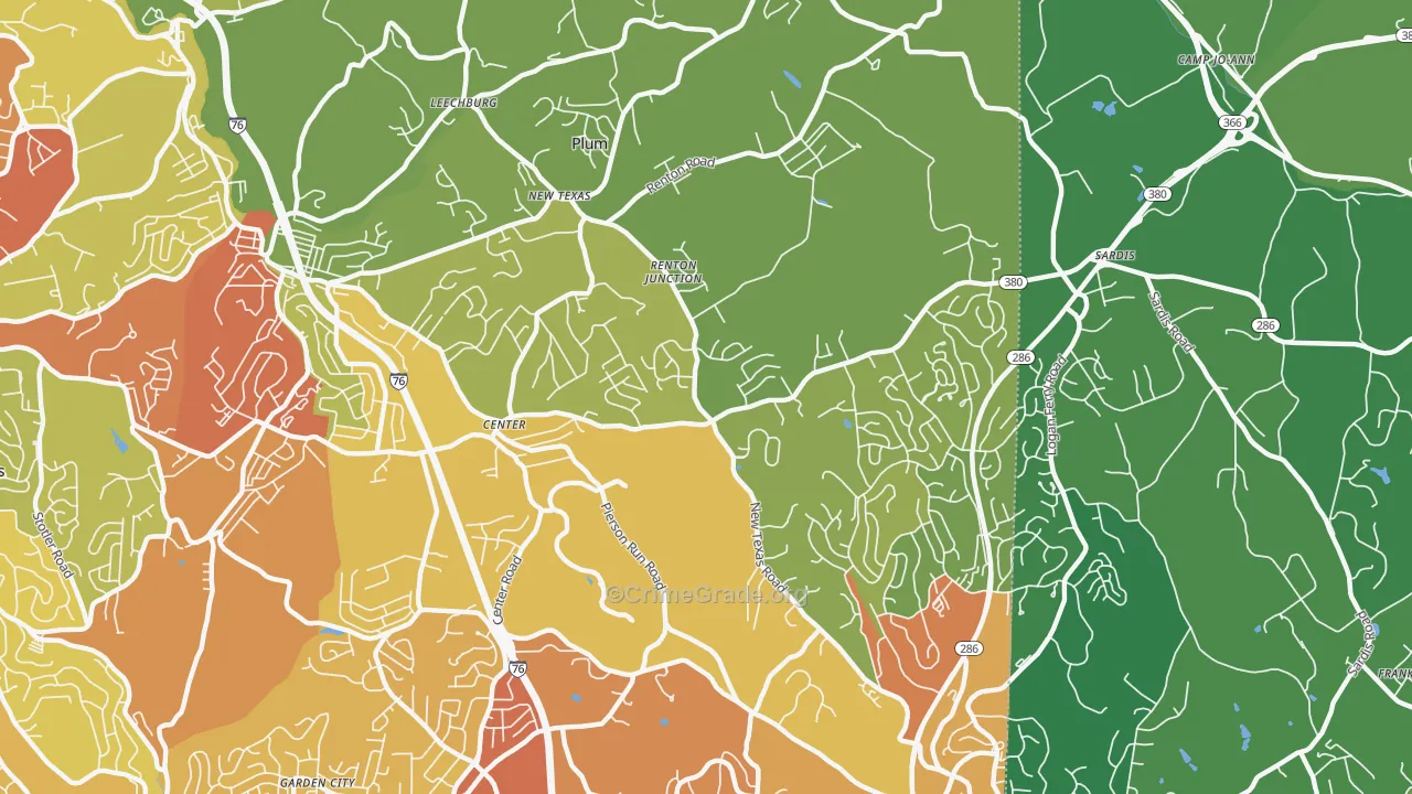 15239, PA Map of Drug-Related Crime Rates