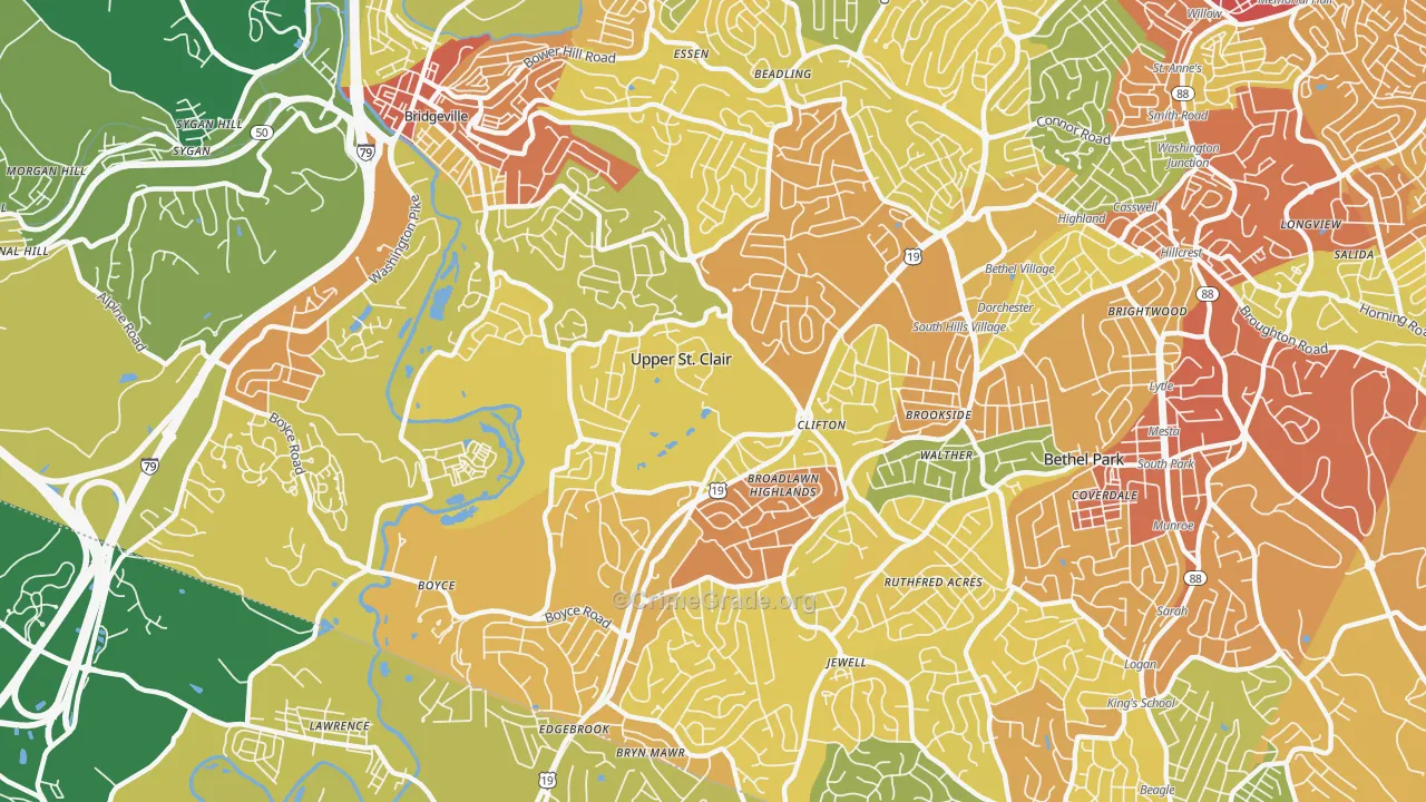 15241, PA Map of Drug-Related Crime Rates