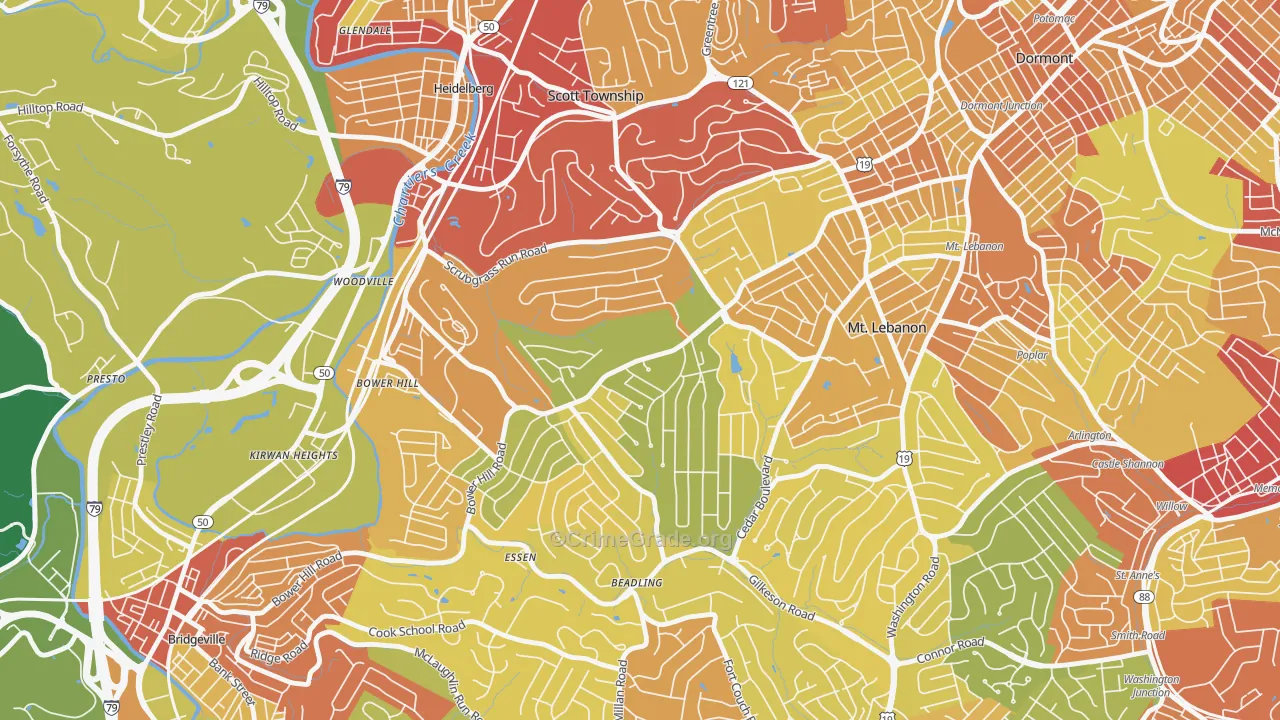 15243, PA Map of Drug-Related Crime Rates
