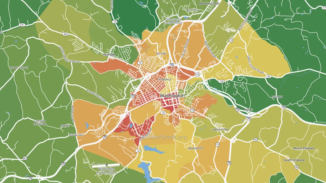 15301, PA Map of Drug-Related Crime Rates