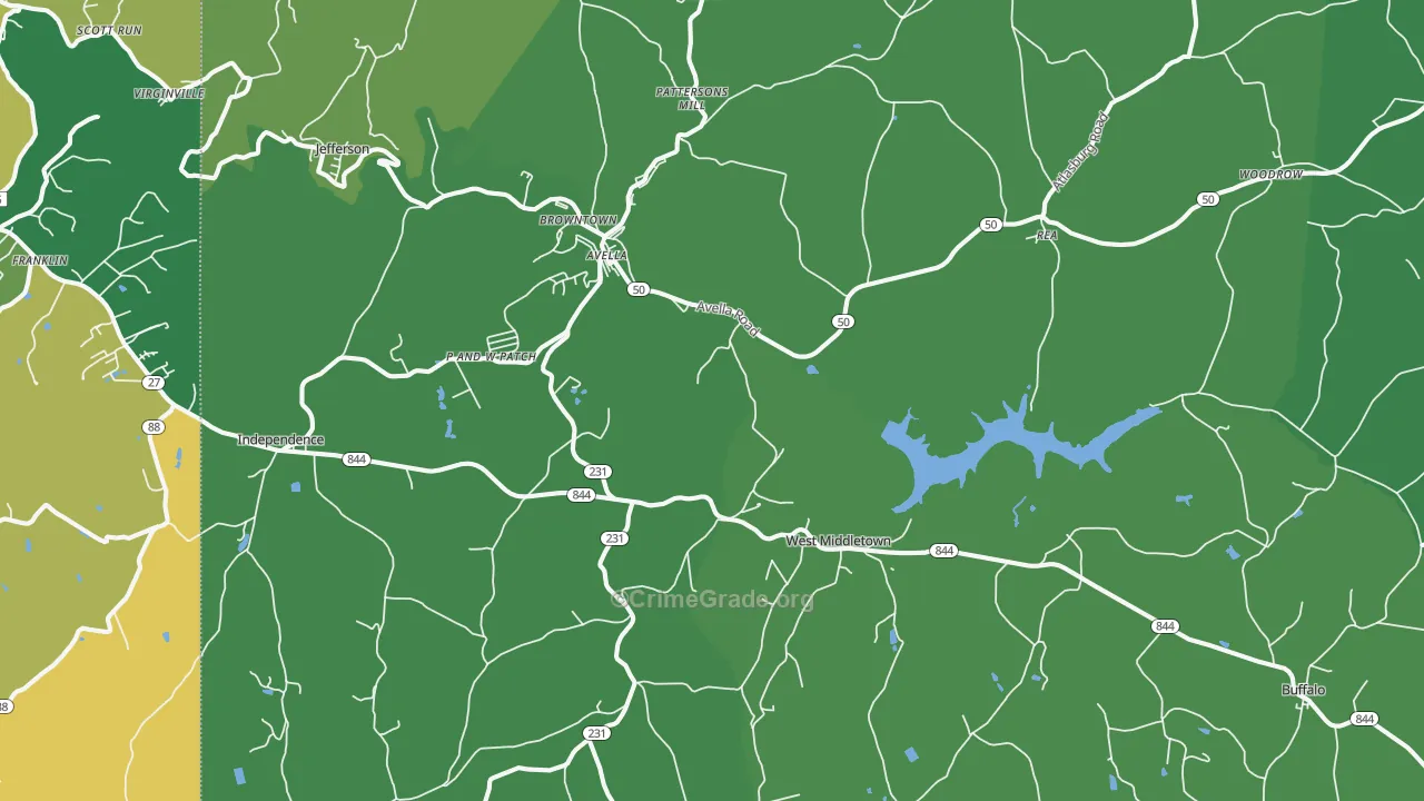 15312, PA Map of Drug-Related Crime Rates