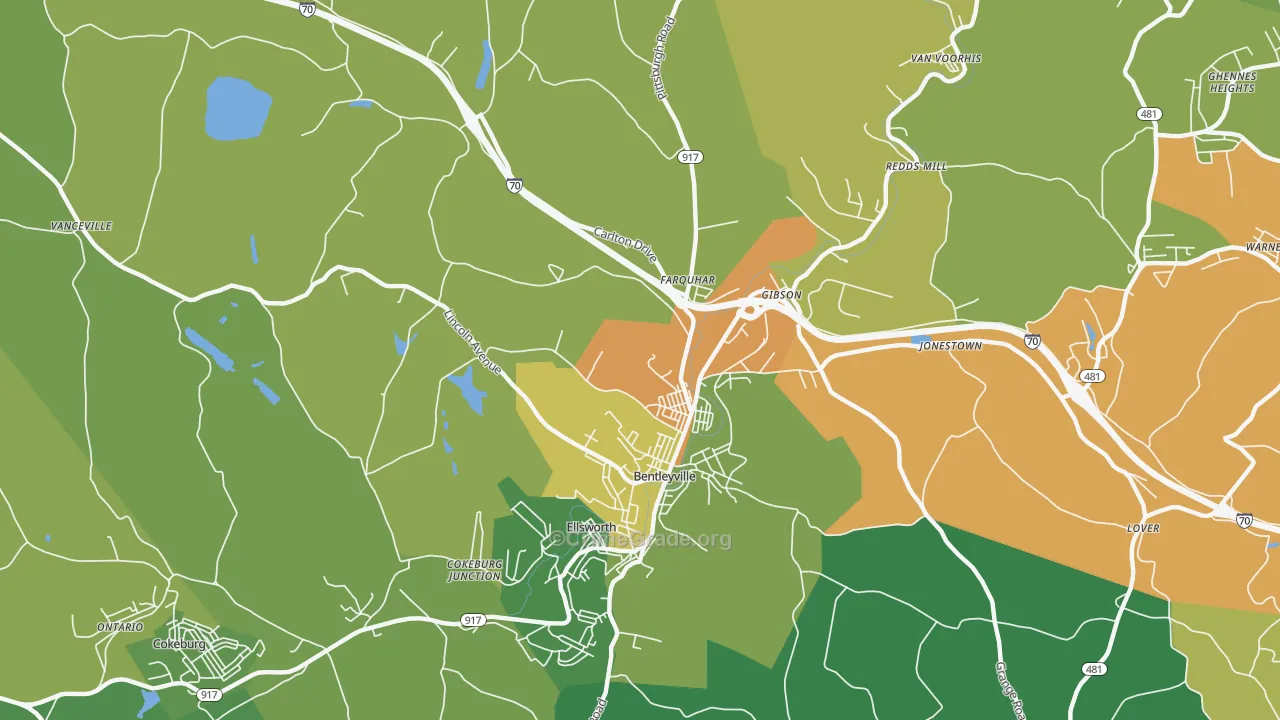 15314, PA Map of Drug-Related Crime Rates