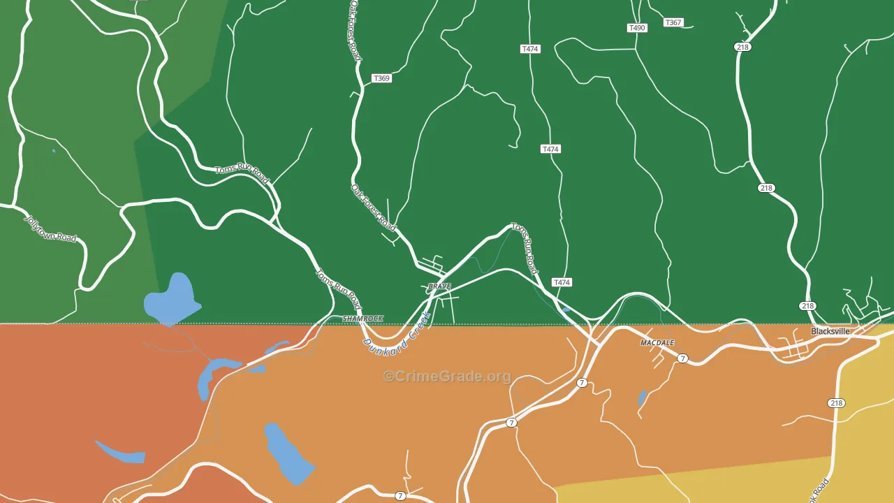 15316, PA Map of Drug-Related Crime Rates