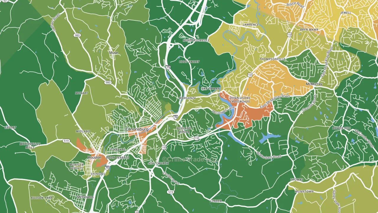 15317, PA Map of Drug-Related Crime Rates
