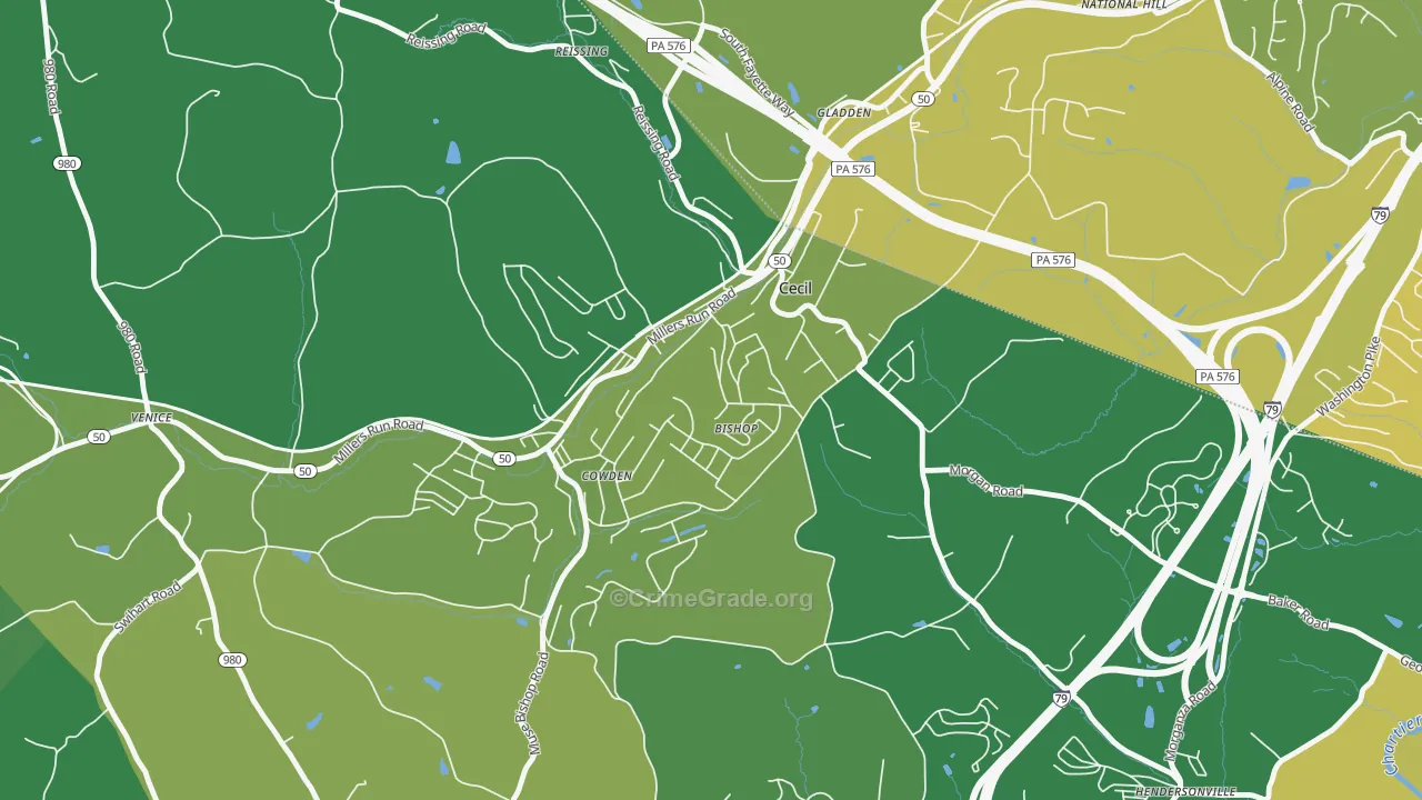 15321, PA Map of Drug-Related Crime Rates