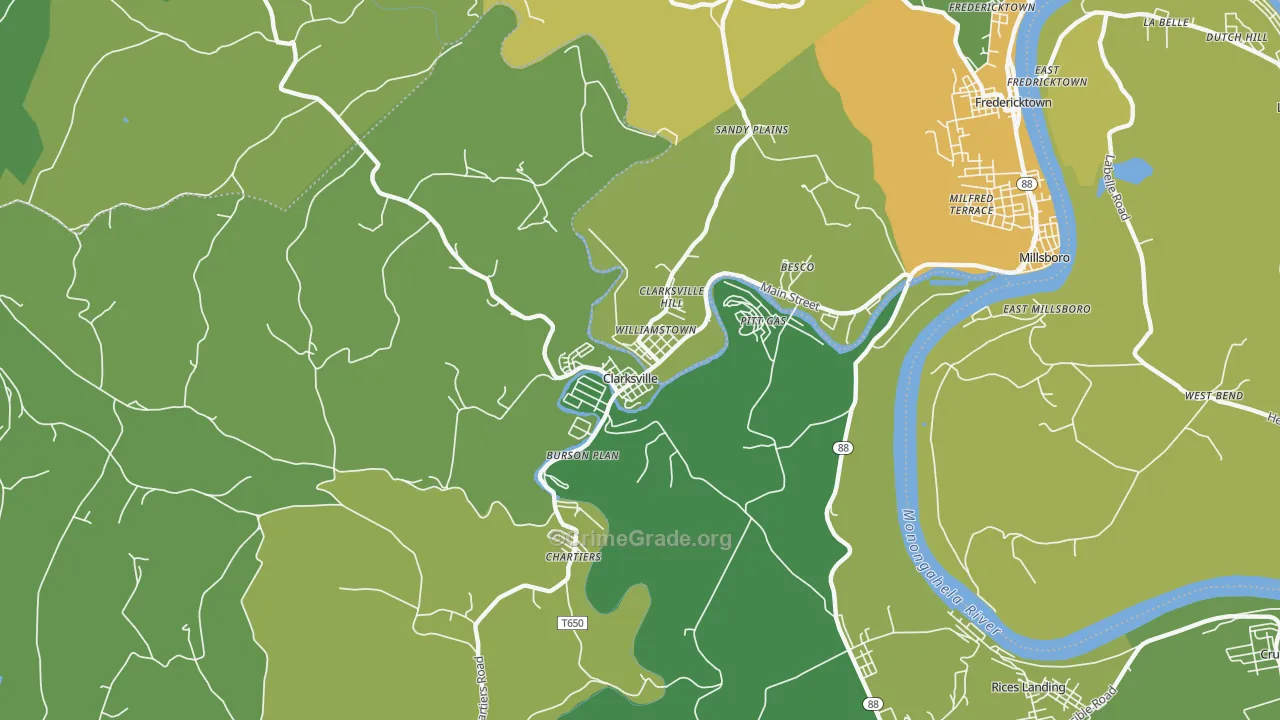 15322, PA Map of Drug-Related Crime Rates