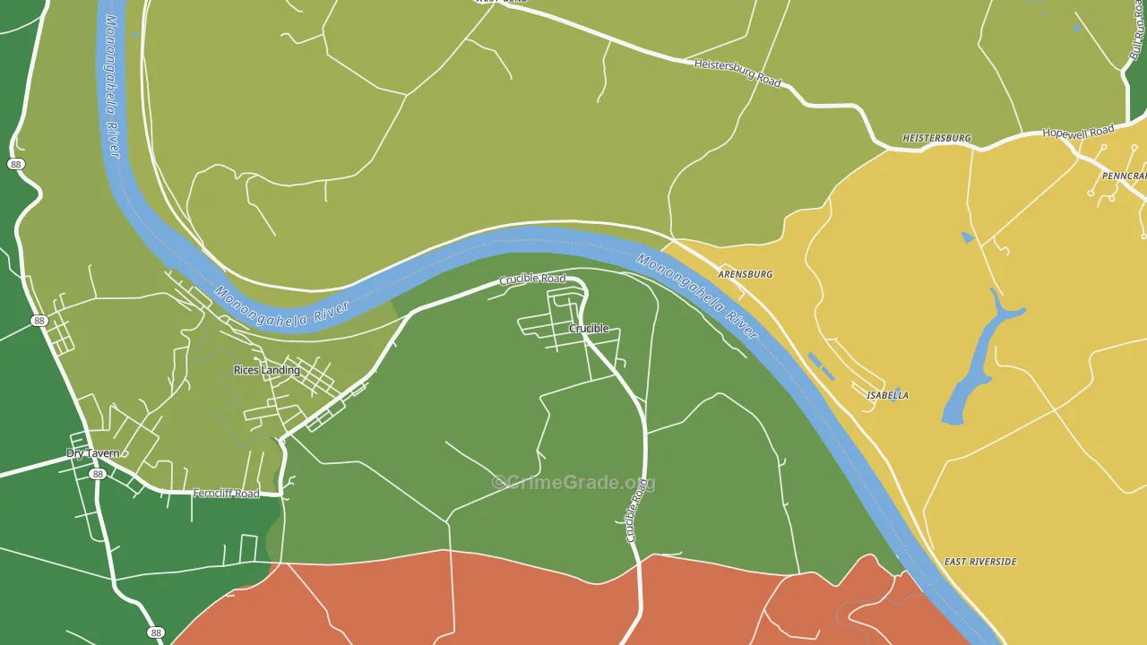 15325, PA Map of Drug-Related Crime Rates