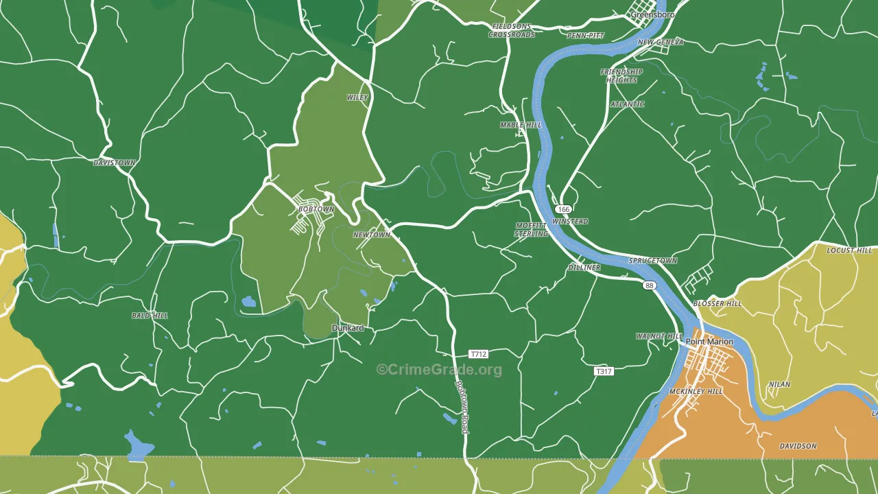 15327, PA Map of Drug-Related Crime Rates