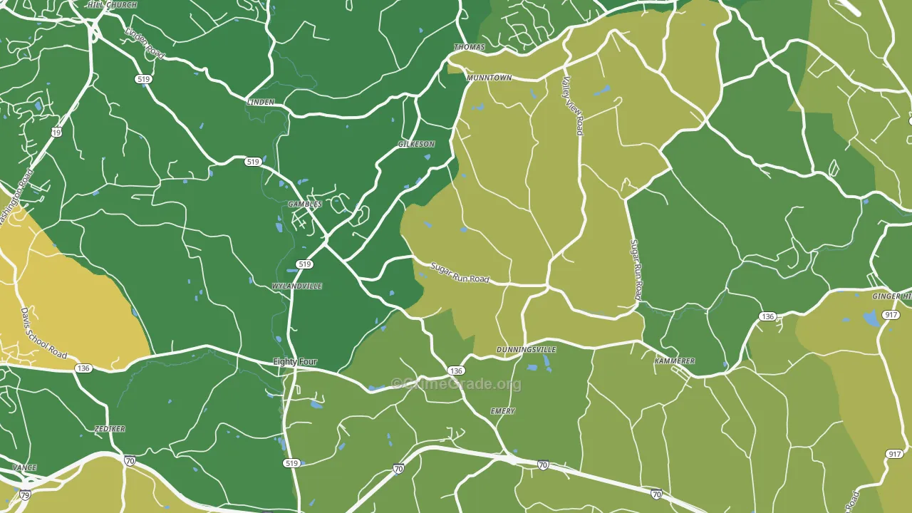 15330, PA Map of Drug-Related Crime Rates