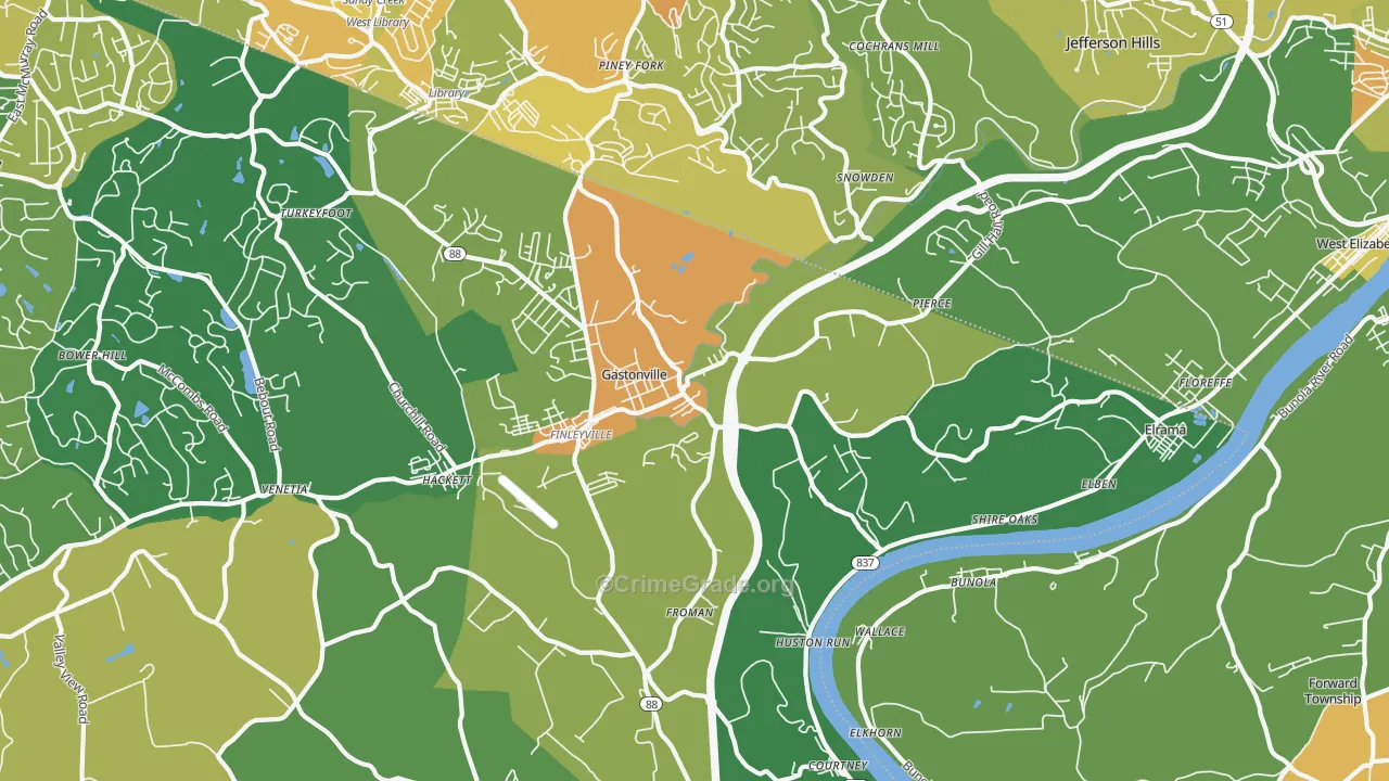 15332, PA Map of Drug-Related Crime Rates
