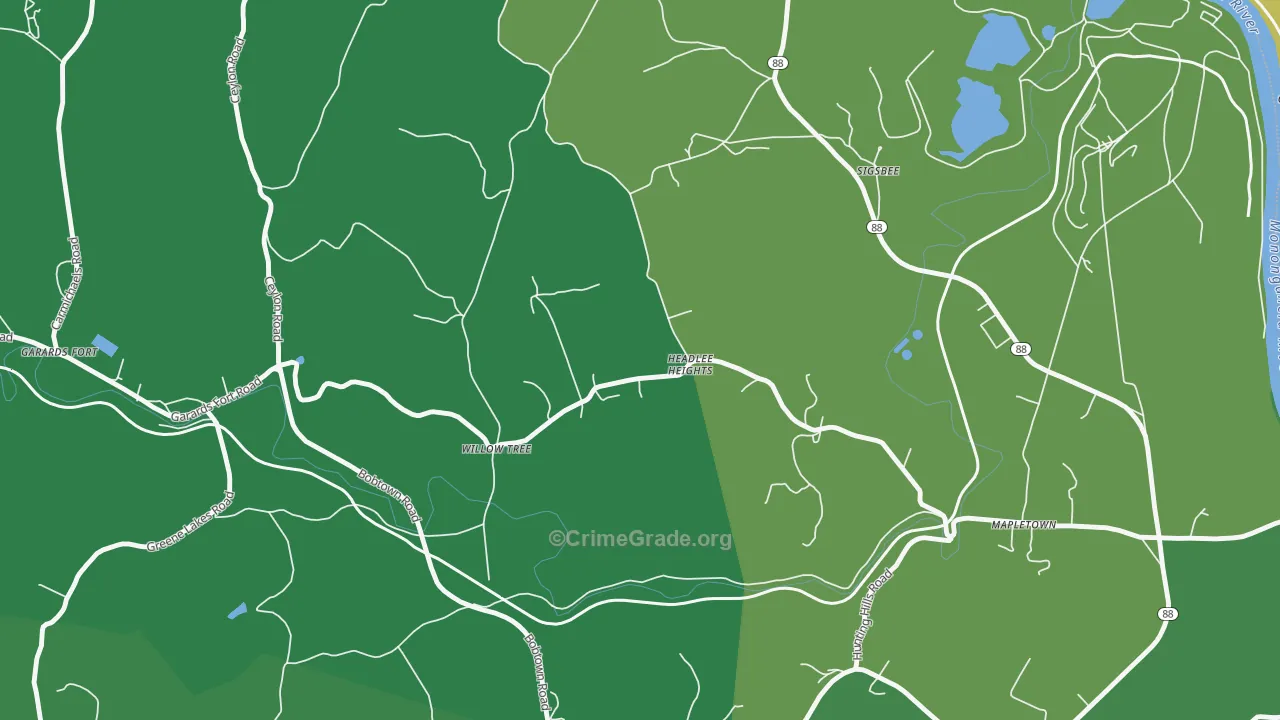 15334, PA Map of Drug-Related Crime Rates