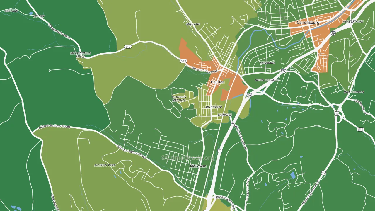 15342, PA Map of Drug-Related Crime Rates