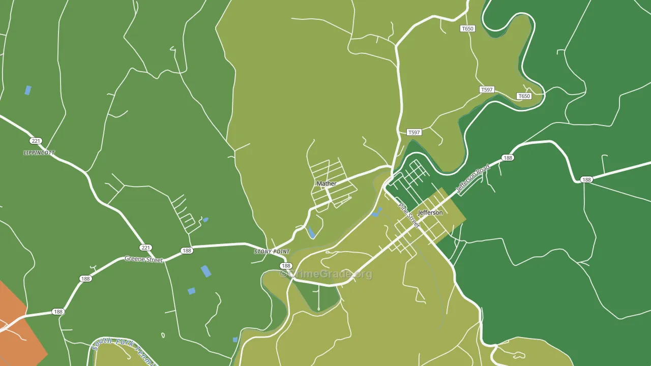 15346, PA Map of Drug-Related Crime Rates