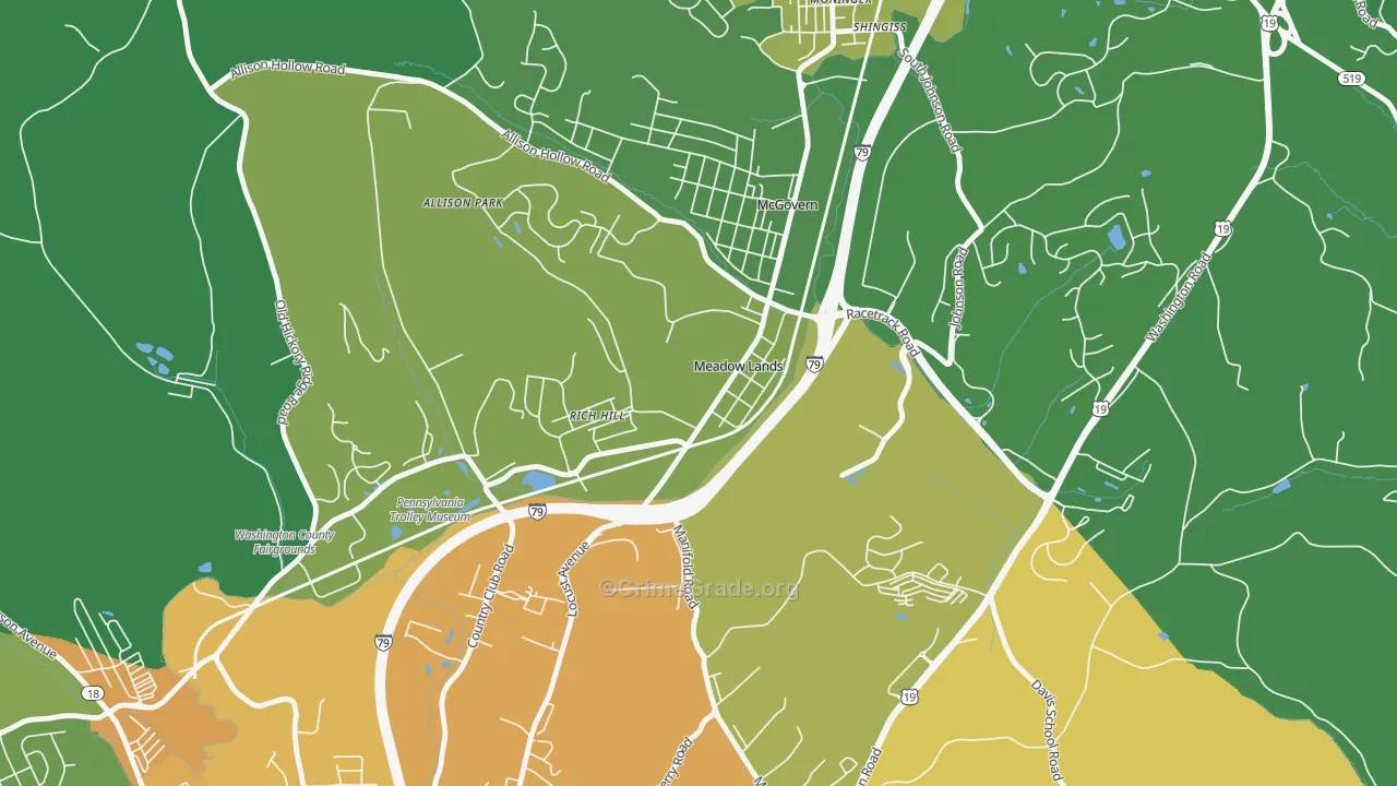 15347, PA Map of Drug-Related Crime Rates