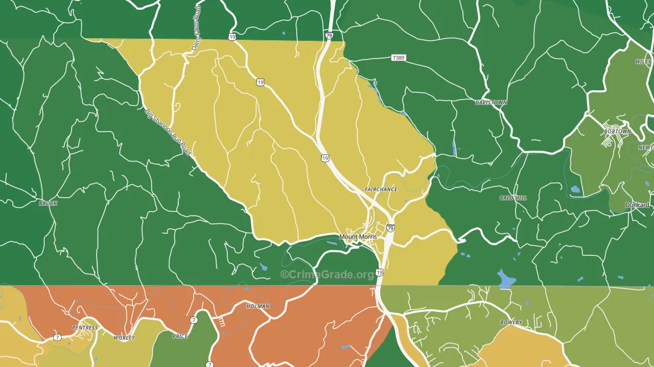 15349, PA Map of Drug-Related Crime Rates