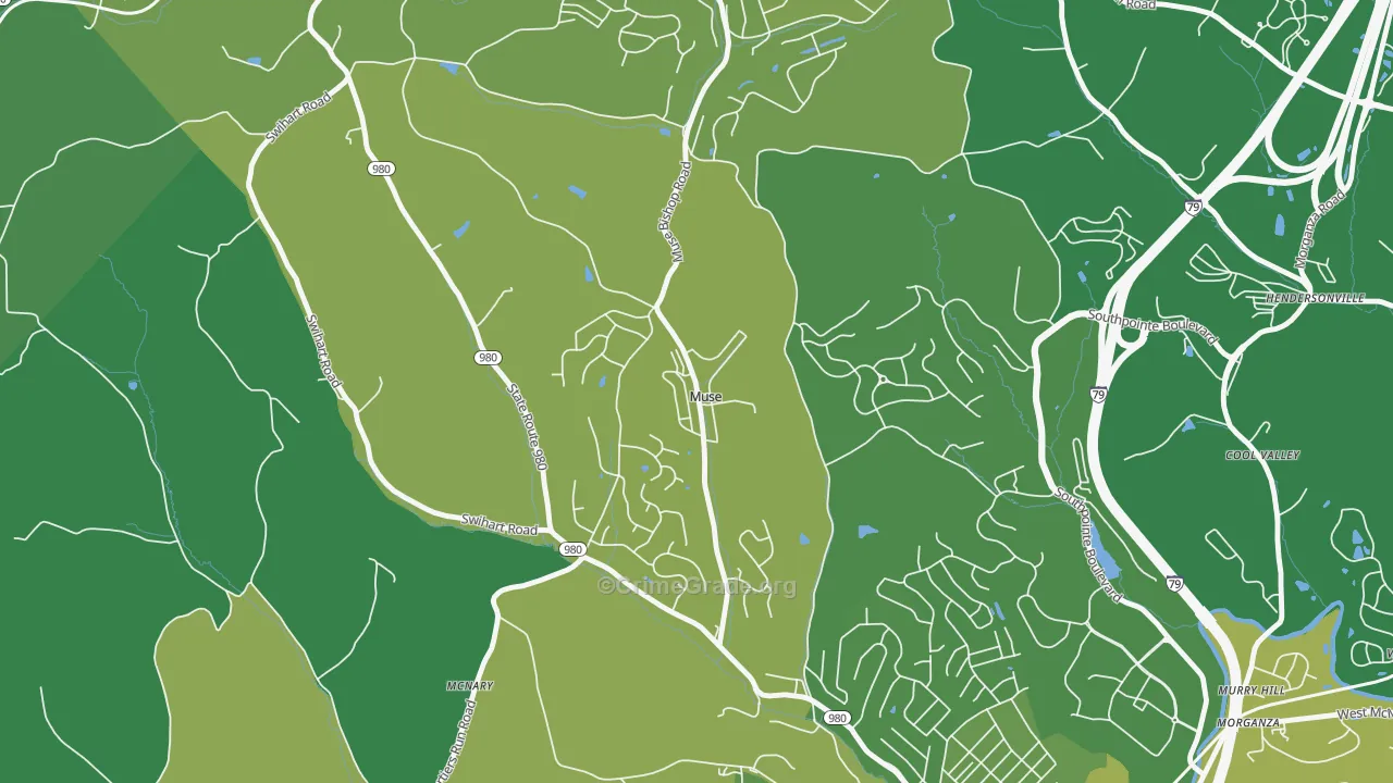 15350, PA Map of Drug-Related Crime Rates