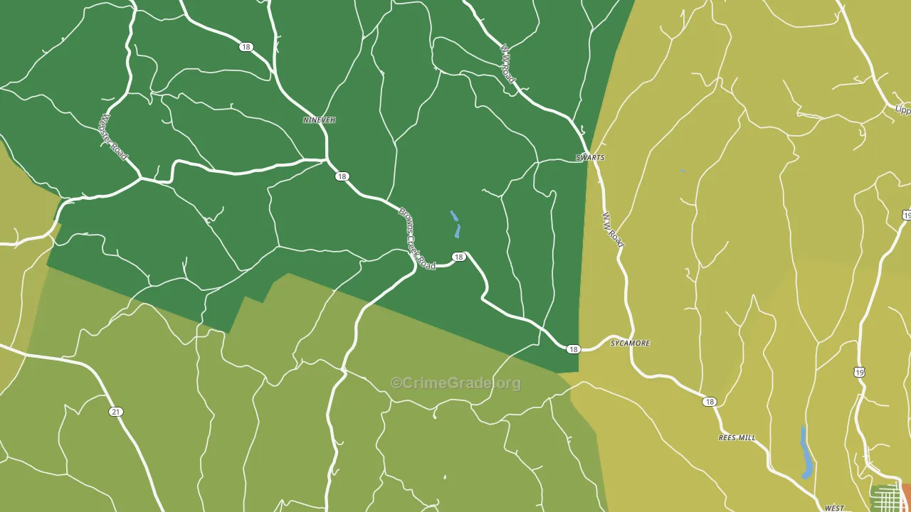 15364, PA Map of Drug-Related Crime Rates