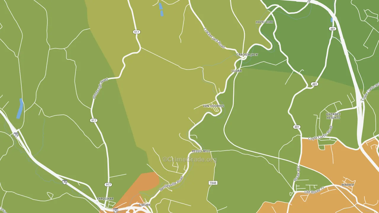 15366, PA Map of Drug-Related Crime Rates