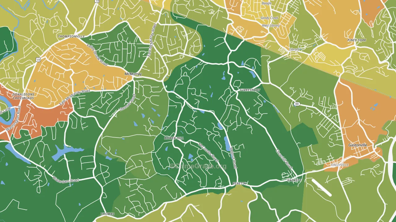 15367, PA Map of Drug-Related Crime Rates