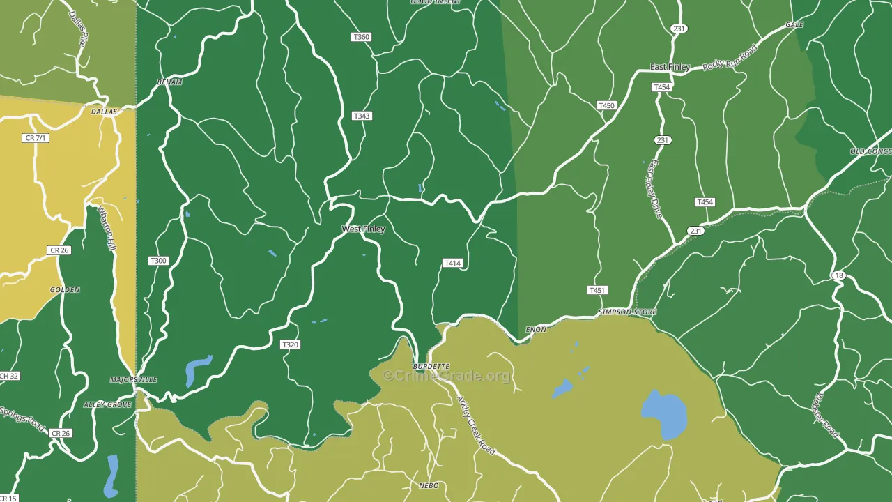 15377, PA Map of Drug-Related Crime Rates