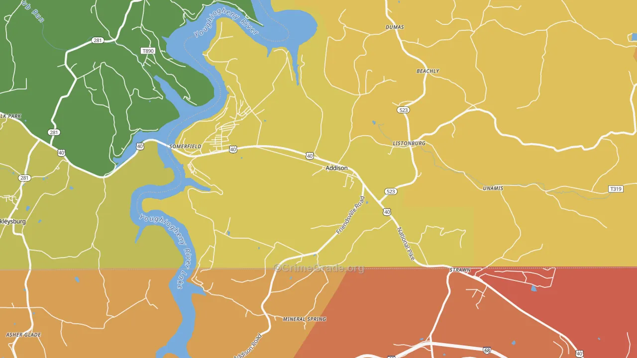 15411, PA Map of Drug-Related Crime Rates