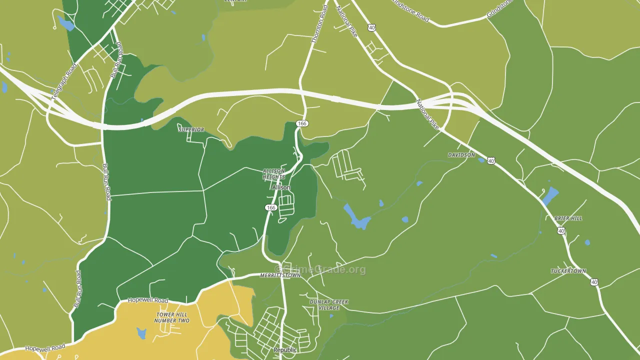 15413, PA Map of Drug-Related Crime Rates