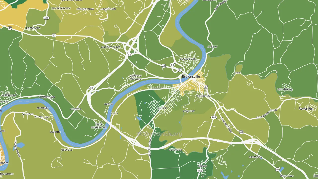 15417, PA Map of Drug-Related Crime Rates
