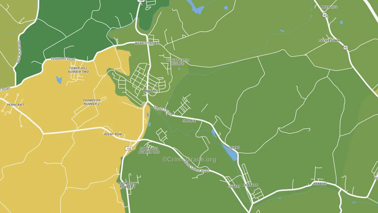 15420, PA Map of Drug-Related Crime Rates