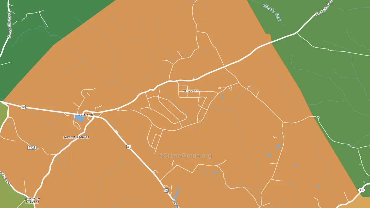 15421, PA Map of Drug-Related Crime Rates