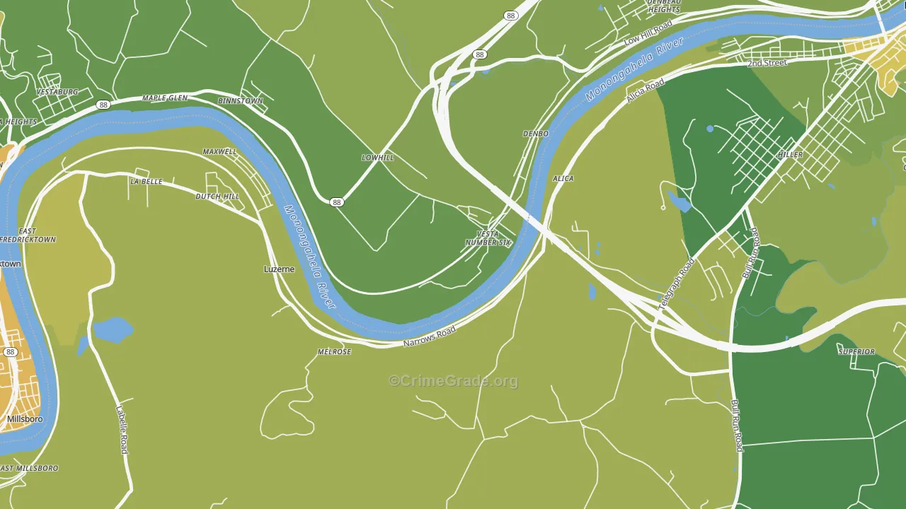 15429, PA Map of Drug-Related Crime Rates