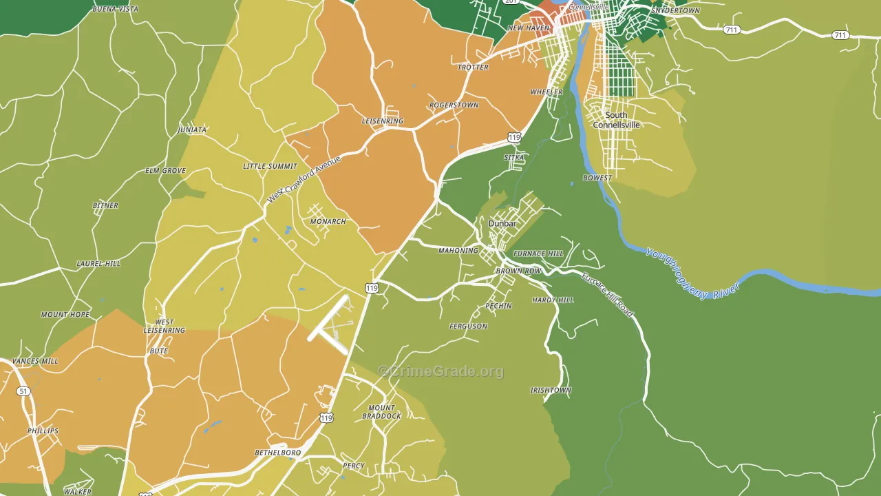 15431, PA Map of Drug-Related Crime Rates
