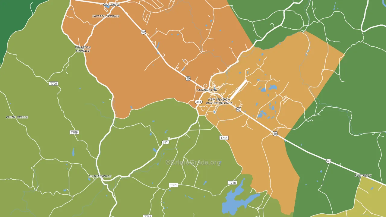 15437, PA Map of Drug-Related Crime Rates