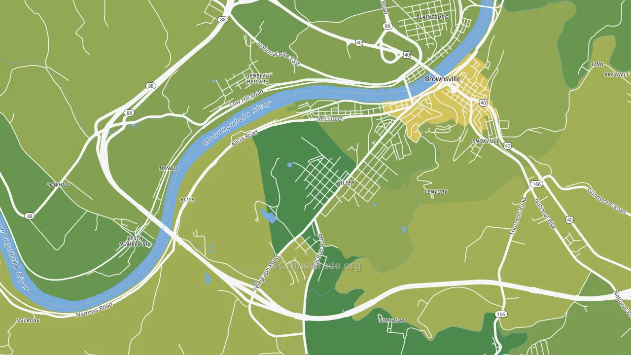 15444, PA Map of Drug-Related Crime Rates