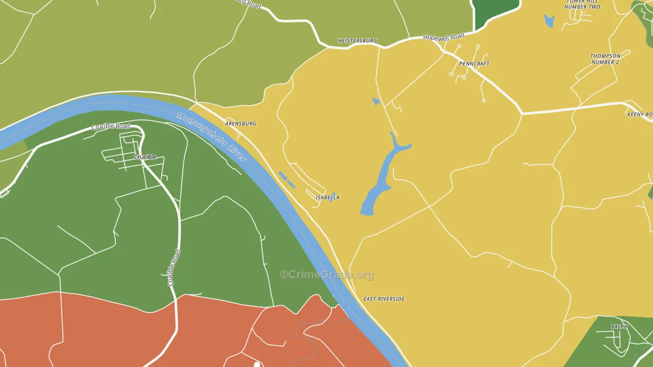 15447, PA Map of Drug-Related Crime Rates