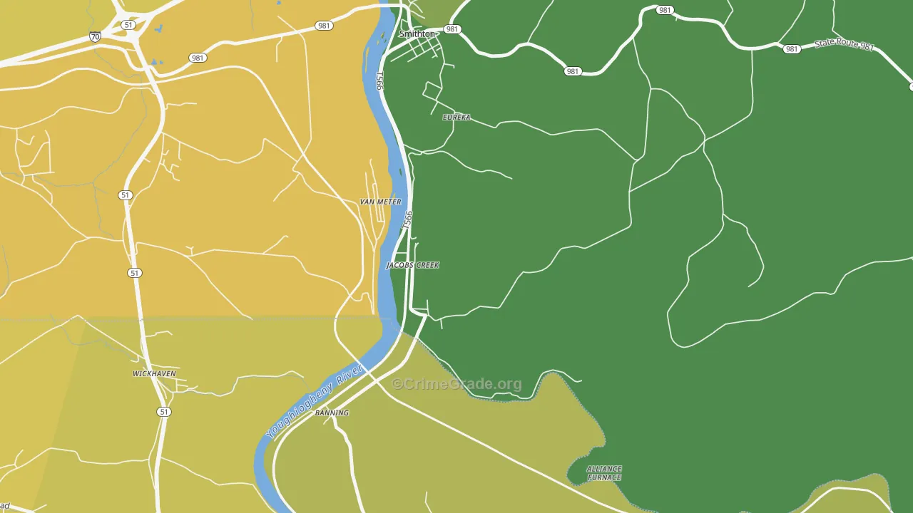 15448, PA Map of Drug-Related Crime Rates