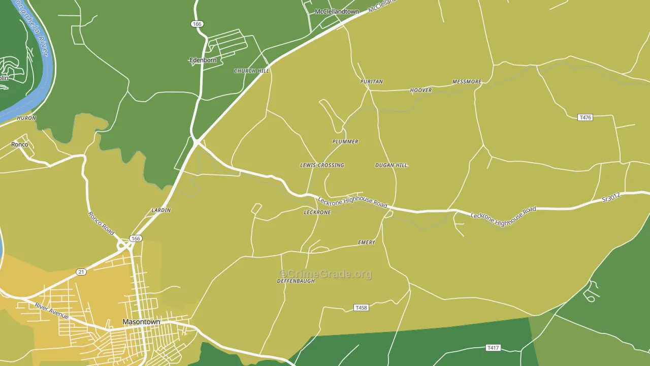 15454, PA Map of Drug-Related Crime Rates