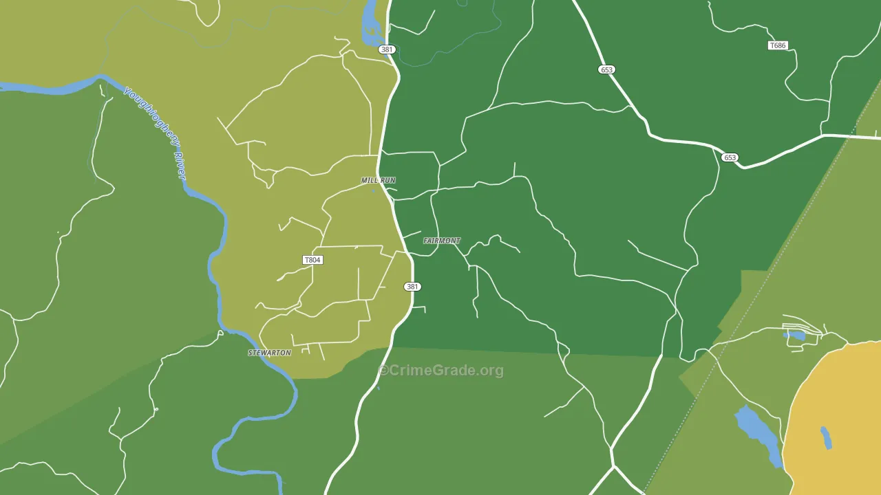 15464, PA Map of Drug-Related Crime Rates